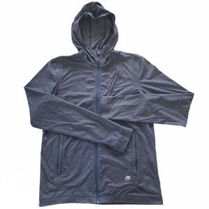 Canadian Roots Full Zip Hoodie With Thumb Holes Blue Size Small